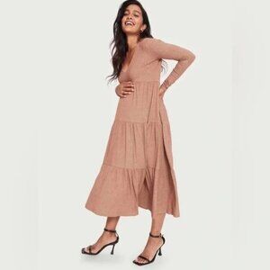 Hatch The Elise Dress in Auburn/Gold Lurex Size Small